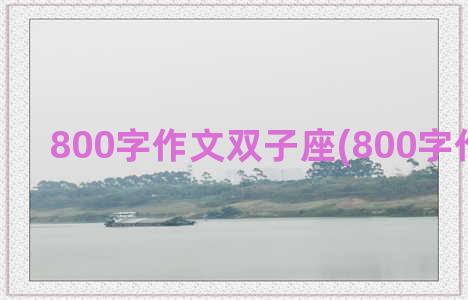 800字作文双子座(800字作文摘抄)