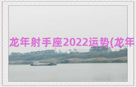 龙年射手座2022运势(龙年射手座男)